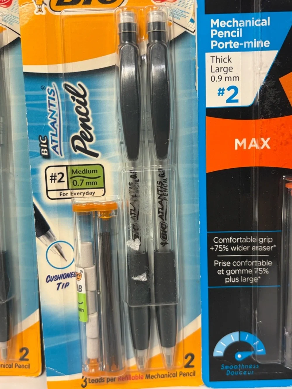BIC Velocity/Atlantis Black Mechanical Pencil Value Pack-0.7mm/0.9mm, Black~Read